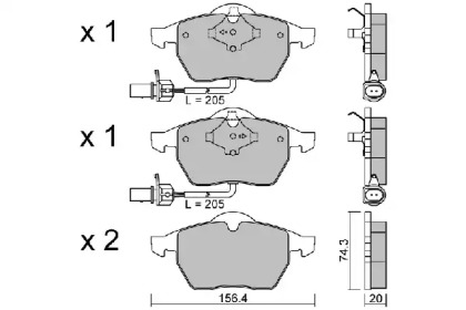 Комплект тормозных колодок (AISIN: BPVW-1014)